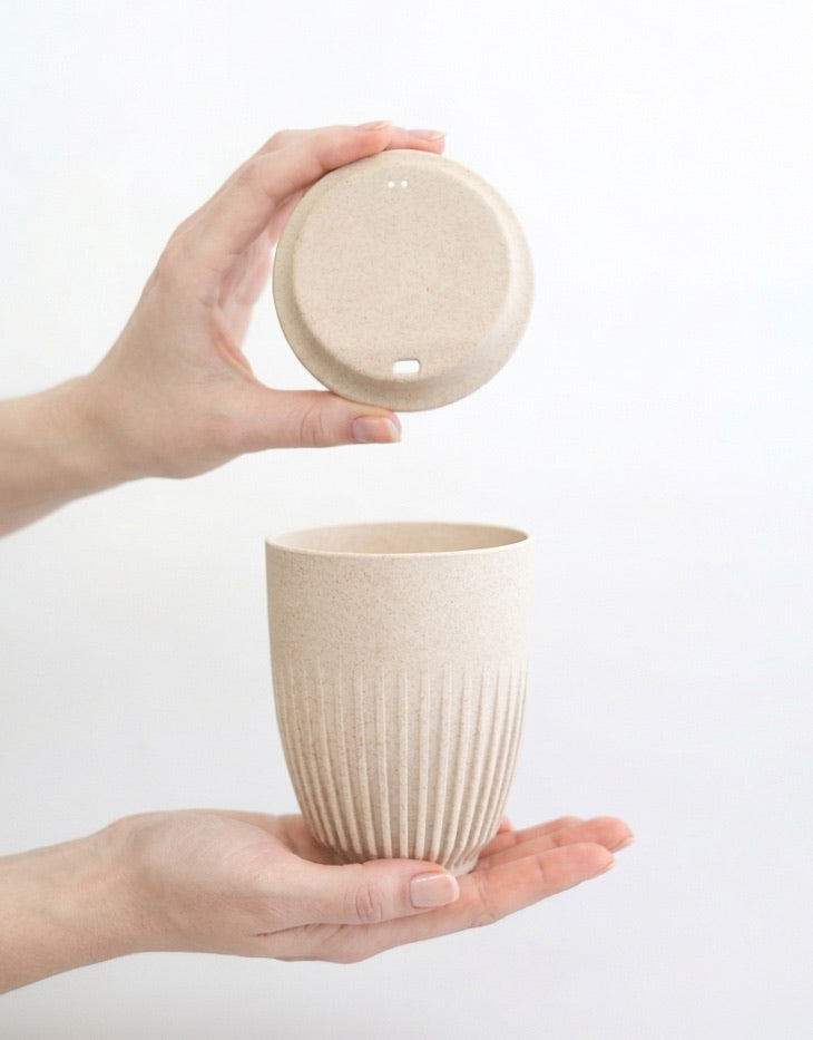 Retro Cup to Go Sand Castel White 360 ml