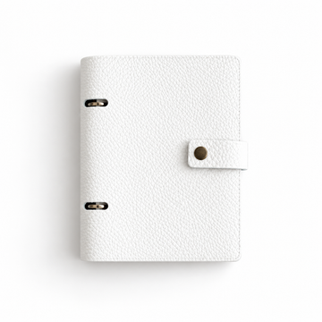 Agenda A6 piele naturala alb
