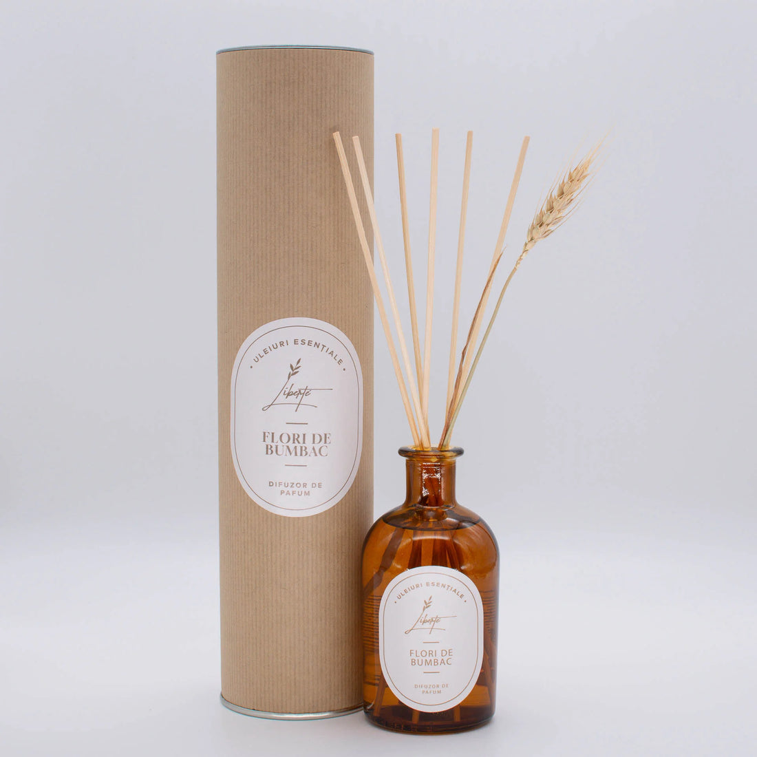 Difuzor cu bețișoare – Flori de Bumbac (250 ml)
