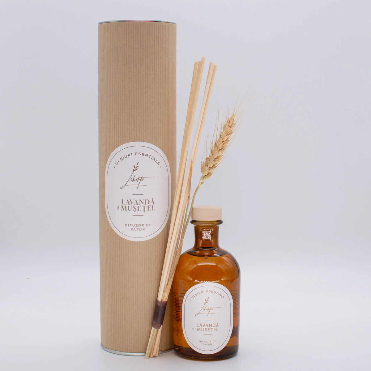 Difuzor cu bețișoare – Lavandă & Mușețel (250 ml)