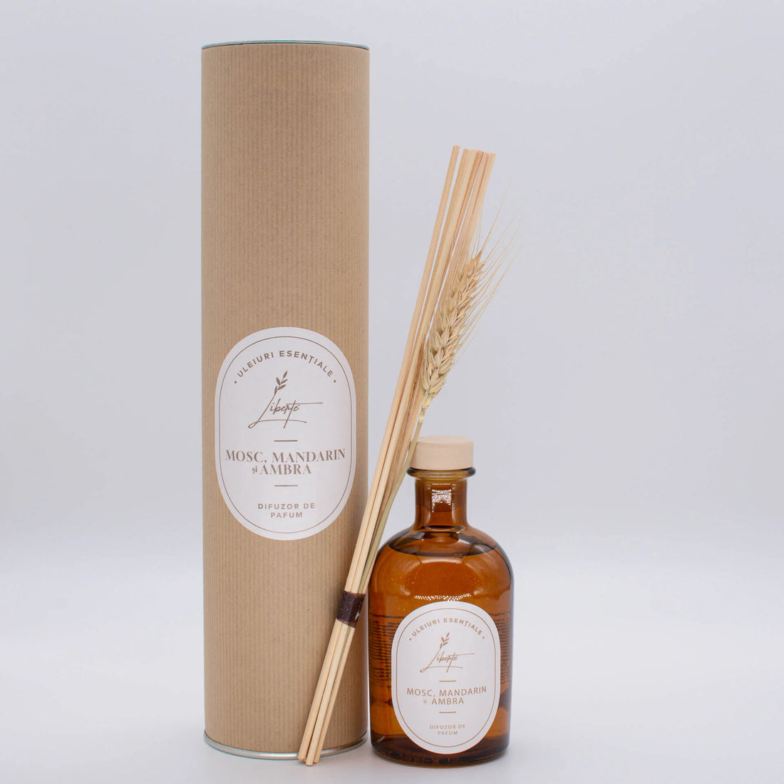 Difuzor cu bețișoare – Mosc, Mandarin și Ambra (250 ml)