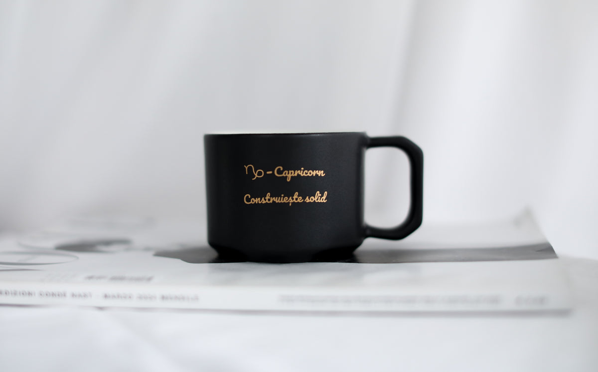 Ceasca zodiac CAPRICORN negru