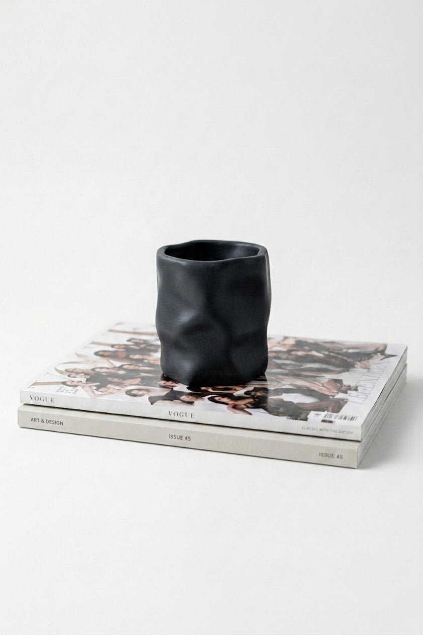 Pahar ceramic negru- design minimalist
