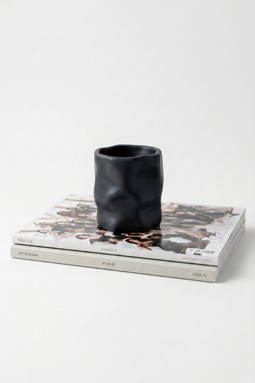 Pahar ceramic negru- design minimalist