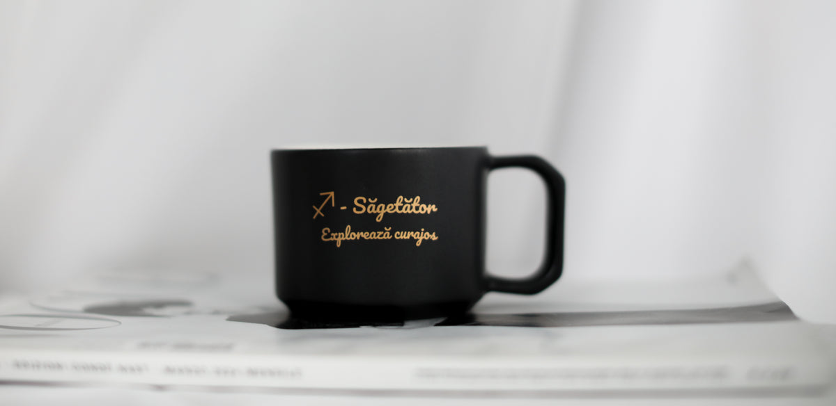 Ceasca zodiac SAGETATOR negru